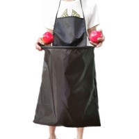 Garden Fruit Picking Apron Large Fruit Picking Bag Polyester Green Storage Pockets Apron For Fruits